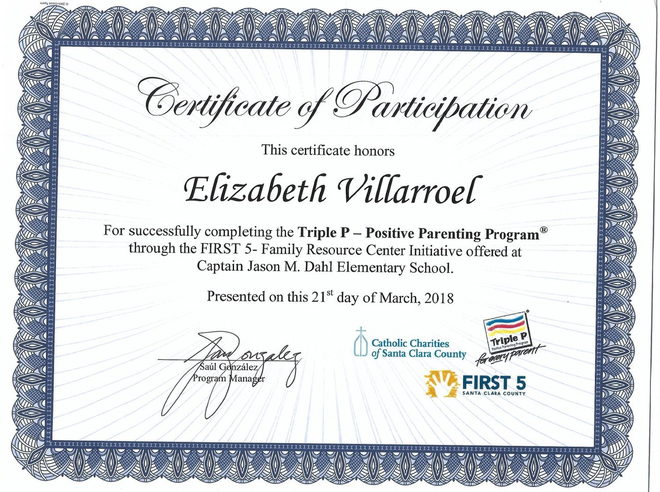 Certificate: Triple P Positive Parenting Program